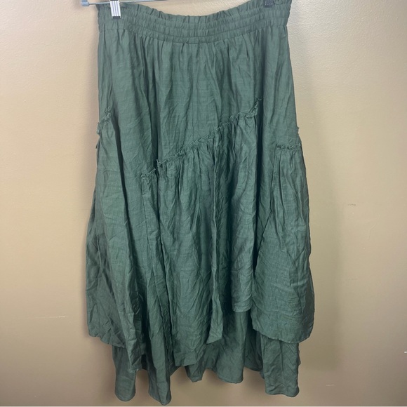 Scarlet Darkness Green Maxi Skirt Renaissance Women's XL - Picture 11 of 12